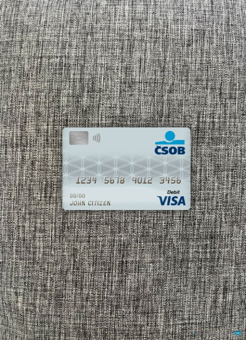 Download Czech republic ceskoslovenská obchodní bank visa debit card photolook front Photoshop template